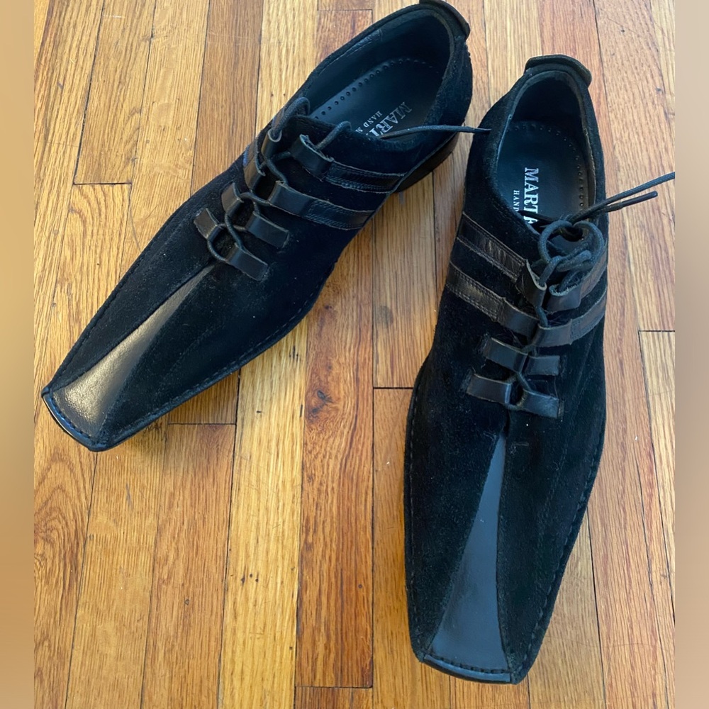 Lace up Black Loafers: Martello Handmade size 40 /9.5